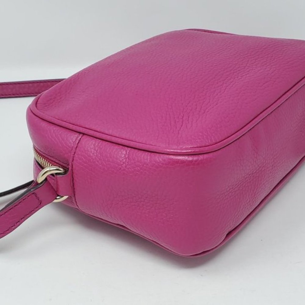 Auth Gucci Disco Camera Fuchsia Crossbody Bag - Picture 10 of 16